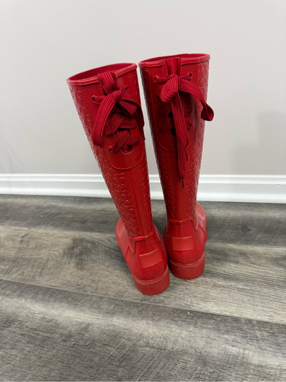 Coach Red Rain Boots - Picture 7 of 15